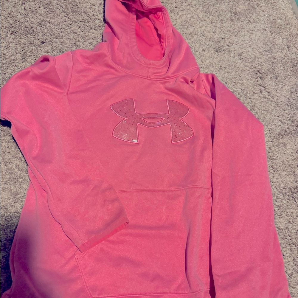 Youth XL pink Under Armour hoodie.